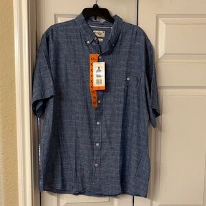 Casual Indigo Button-Down Shirt for Men